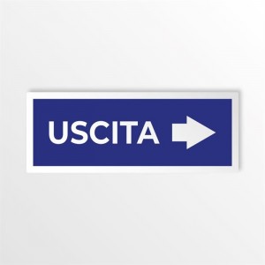 Uscita freccia destra v1 in alluminio composito da parete