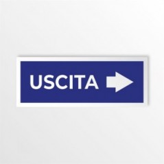Uscita freccia destra v1 in alluminio composito da parete