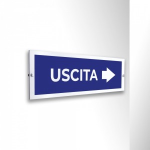 Uscita freccia destra v1 in alluminio composito da parete