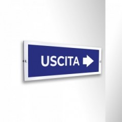 Uscita freccia destra v1 in alluminio composito da parete
