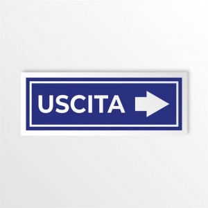 Uscita freccia destra v2 in alluminio composito da parete