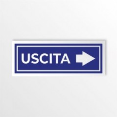 Uscita freccia destra v2 in alluminio composito da parete