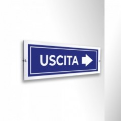 Uscita freccia destra v2 in alluminio composito da parete