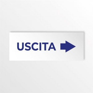 Uscita freccia destra v3 in alluminio composito da parete
