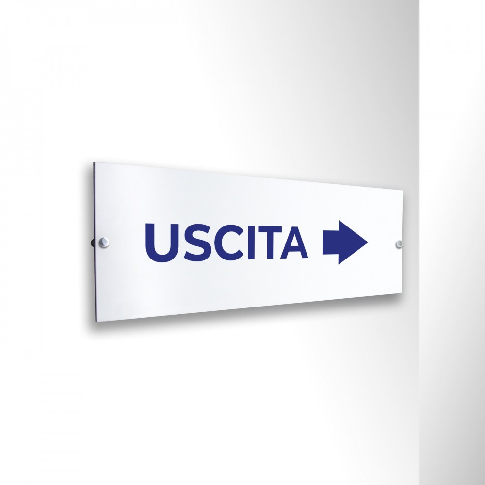 Uscita freccia destra v3 in alluminio composito da parete