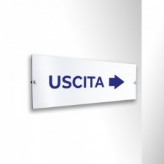 Uscita freccia destra v3 in alluminio composito da parete