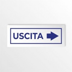 Uscita freccia destra v4 in alluminio composito da parete