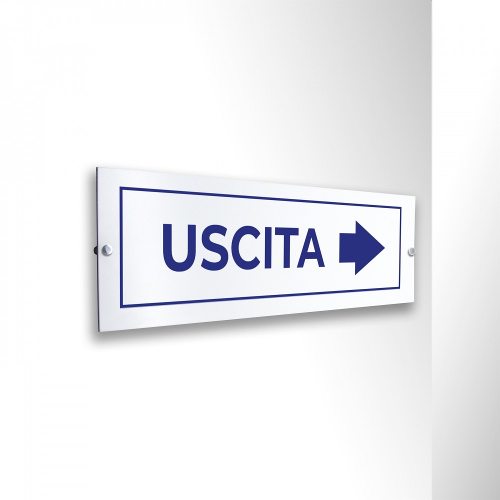 Uscita freccia destra v4 in alluminio composito da parete