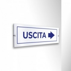 Uscita freccia destra v4 in alluminio composito da parete