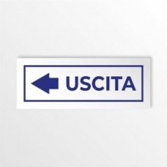 Uscita freccia sinistra v4 in alluminio composito da parete