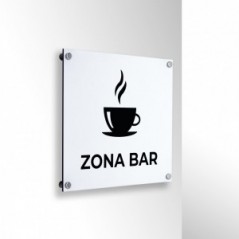 Zona bar v3 in alluminio composito da parete
