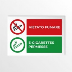 Vietato fumare sigarette elettroniche permesse v1 in alluminio composito da parete