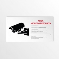 Area videosorvegliata v5 in alluminio composito da parete