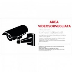 Area videosorvegliata v5 in alluminio composito da parete
