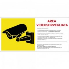 Area videosorvegliata v6 in alluminio composito da parete