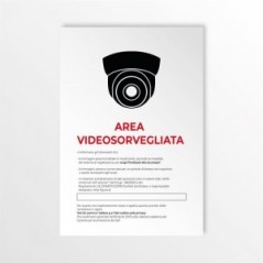 Area videosorvegliata v7 in alluminio composito da parete