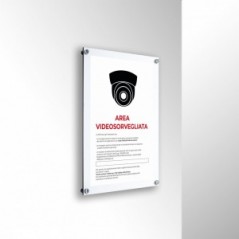 Area videosorvegliata v7 in alluminio composito da parete