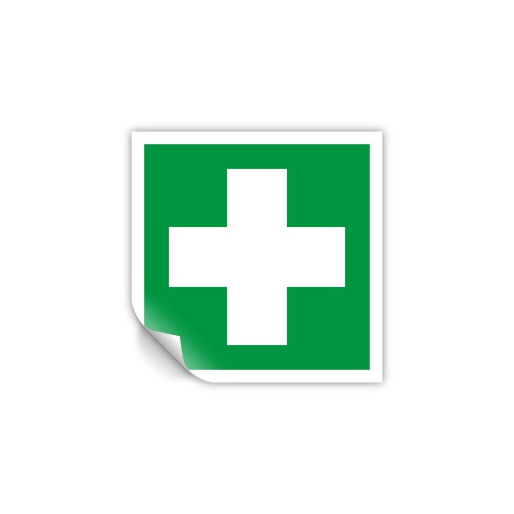 Primo soccorso PVC adesivo da parete - E003