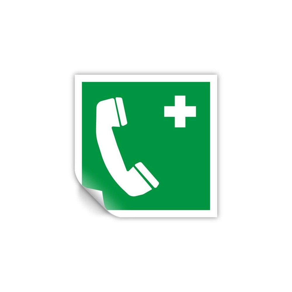 Telefono di emergenza PVC adesivo da parete - E004