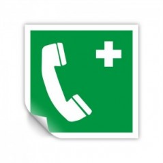 Telefono di emergenza PVC adesivo da parete - E004