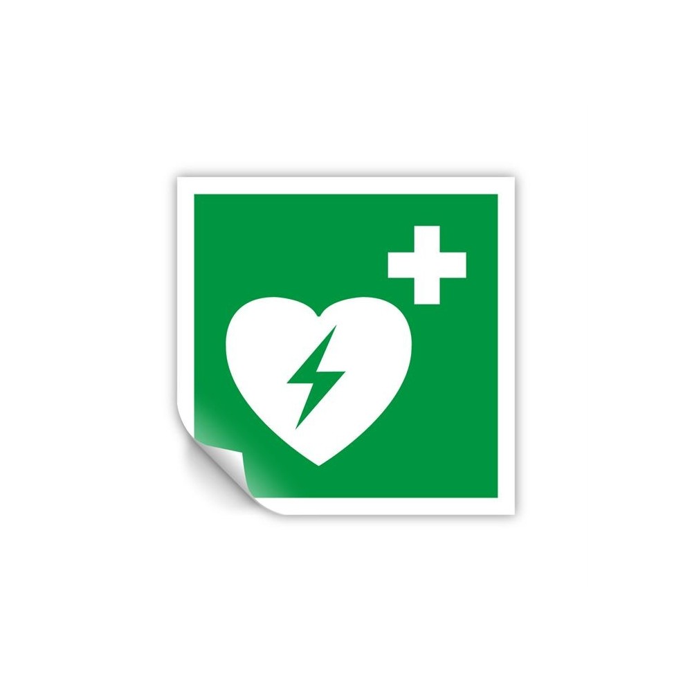 Defibrillatore automatico esterno PVC adesivo da parete - E010