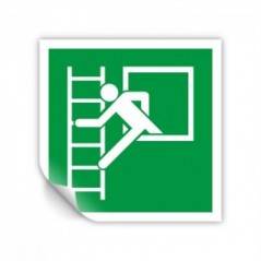 Finestra di emergenza con scala di emergenza PVC adesivo da parete - E016