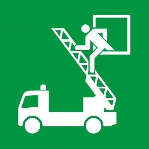 Finestra di emergenza PVC adesivo da parete - E017