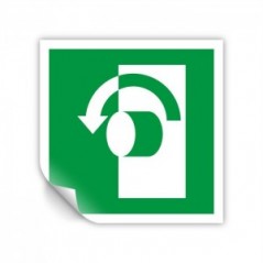 Per aprire, girare in senso antiorario PVC adesivo da parete - E018