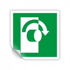 Per aprire, girare in senso orario PVC adesivo da parete - E019