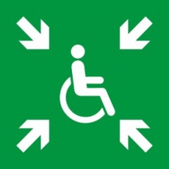 Rifugio temporaneo di emergenza disabili PVC adesivo da parete - E024