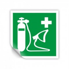 Ossigeno di rianimazione PVC adesivo da parete - E028