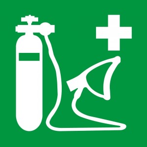 Ossigeno di rianimazione PVC adesivo da parete - E028