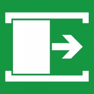 Porta con apertura scorrevole verso destra PVC adesivo da parete - E033