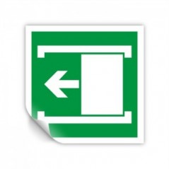 Porta con apertura scorrevole verso sinistra PVC adesivo da parete - E034