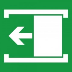 Porta con apertura scorrevole verso sinistra PVC adesivo da parete - E034