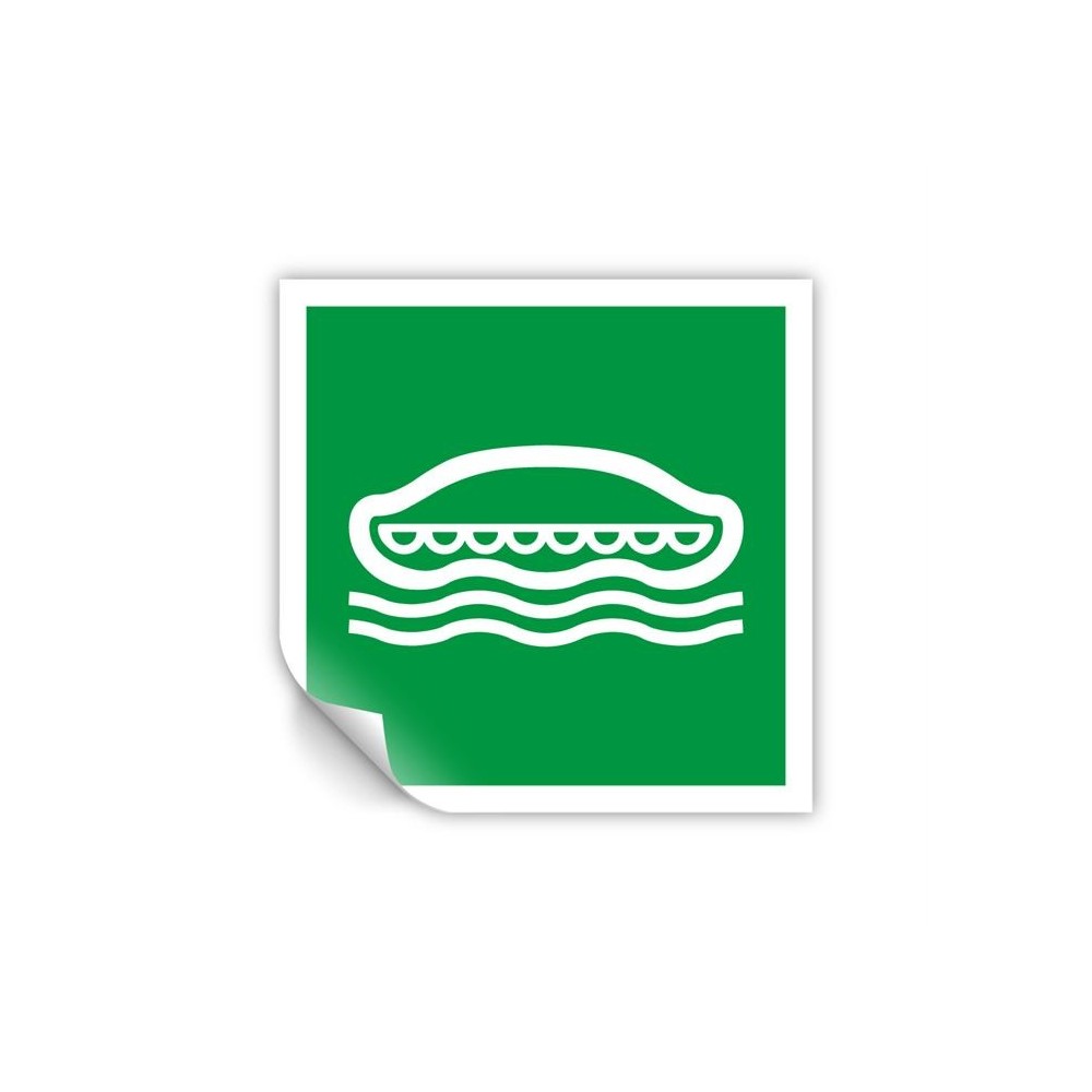 Scialuppa di salvataggio PVC adesivo da parete - E036