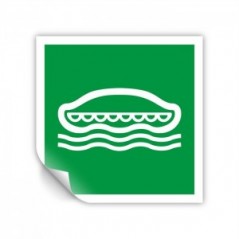 Scialuppa di salvataggio PVC adesivo da parete - E036