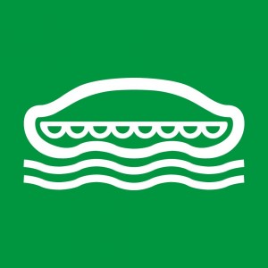 Scialuppa di salvataggio PVC adesivo da parete - E036