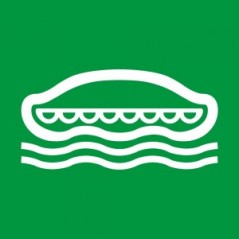 Scialuppa di salvataggio PVC adesivo da parete - E036