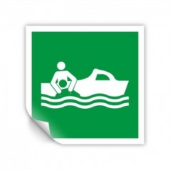 Imbarcazione di salvataggio PVC adesivo da parete - E037