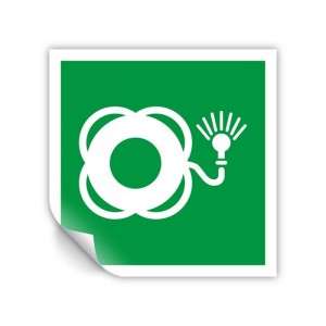 Salvagente con luce PVC adesivo da parete - E042