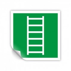 Scala di emergenza PVC adesivo da parete - E059