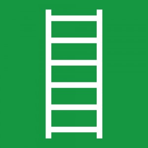 Scala di emergenza PVC adesivo da parete - E059