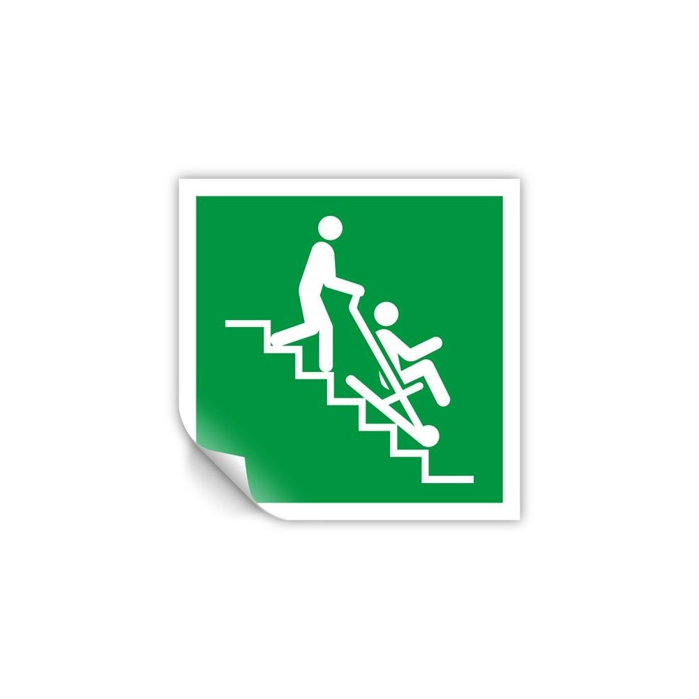 Sedia di evacuazione PVC adesivo da parete - E060