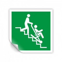 Sedia di evacuazione PVC adesivo da parete - E060