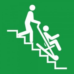 Sedia di evacuazione PVC adesivo da parete - E060