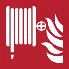 Lancia antincendio naspo PVC adesivo da parete - F002