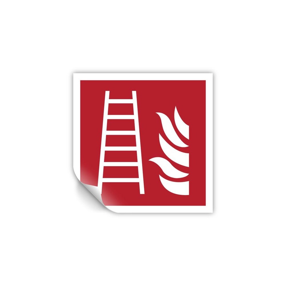 Scala antincendio PVC adesivo da parete - F003