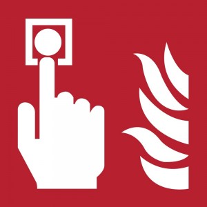 Pulsante di allarme antincendio PVC adesivo da parete - F005