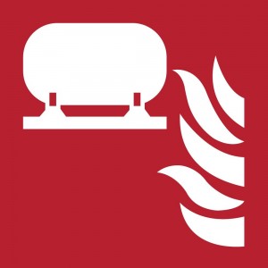 Impianto antincendio fisso PVC adesivo da parete - F012